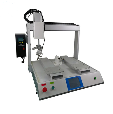 China YS-HX542 Two Working Platform 4-Axis Automatic Soldering Machine Programmable With English Touch Screen supplier